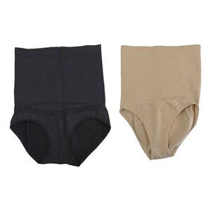 SheCurve High Waist Tummy Control Shaping Brief Panty (2 Pack) - Size Small
